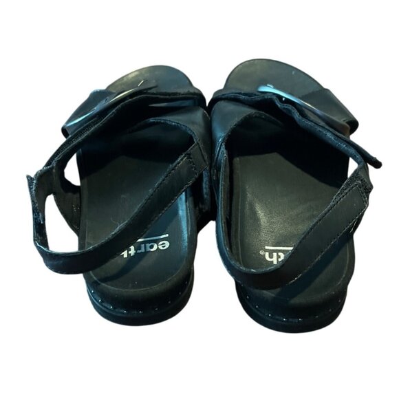 Earth Grove Ambrosia black leather Sandals buckle studded detail size 10 - Picture 4 of 9